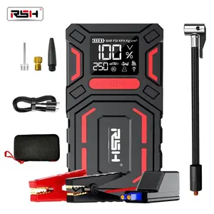 【Mother's Day Gift】Ultra-Safe Jump Starter – Starts all 12V battery vehicles. Features 150 PSI air compressor, 18W fast charging, tire pressure check, and LED light. Includes jumper cables, air hose, storage bag- Automotive Tool Kit