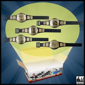 Set of 5 Championship Belts For WWE & AEW Wrestling Action Figures