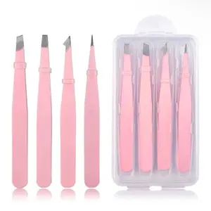 4pcs tweezer set Durable Compact