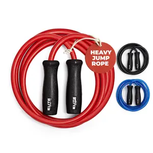 Elite Jumps Muay Thai 2.0 Weighted Jump Rope - Heavy 1.2lb PVC for MMA & High-Intensity Training