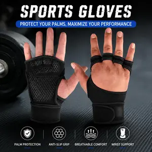 Unisex Firm-Grip Anti-Skid Performance Sports Gloves - Gym Weightlifting Hand-Wrist Protectors with Palm Support for Men and Women, Firm-Grip Sports Gloves