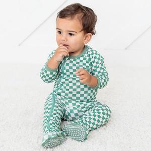 emerald checks footie