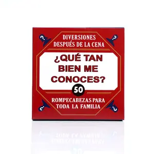 50Cards Spanglish Family Card Game 50 Conversation Starters in Spanish Interactive Adult Board Game Party Game Cards Juegos De Mesa