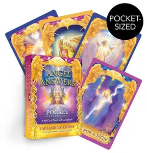 Angel Answers Pocket Oracle Cards: A 44-Card Deck and Guidebook -- Radleigh Valentine - Other