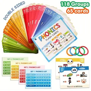 Reading Flashcards (4-8 Years), Learn Diphthongs & Cvc Words, Educational Game Gift for Preschool & Elementary School Kids