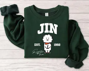Jin Est.1992 Sweatshirt, BT21 Chibi Cute Sweater, Gift for fan, KPOP tour 2026