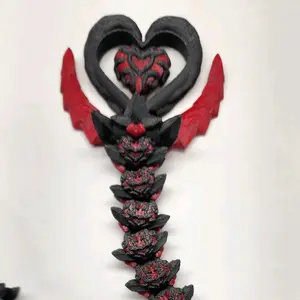 Heart Dragon XLARGE 3d printed Valentine's day gift