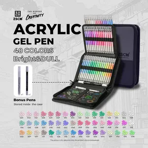 ZSCM Acrylic Gel Pens for Drawing, Colors Gel Paint Pens Ultra Fine ST Point 1.0 , Set of Acrylic Marker Pens Color Ink for Journaling, Crafts Art Supplies TikTokShopBacktoSchool