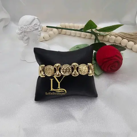 LaYaiBoutique #2074 High Quality 14k Gold Filled Money Sign Bracelet