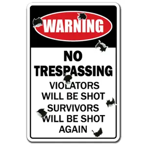 SignMission  8 x 12 in. No Trespassing Sign