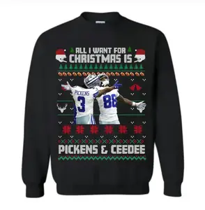 CeeDee&Gallup Ugly Christmas Sweater, Pickens&Ceedee Christmas Unisex Shirt, Perfect for Game Day Parties, Shirt for Fans, COWBOYS Lovers