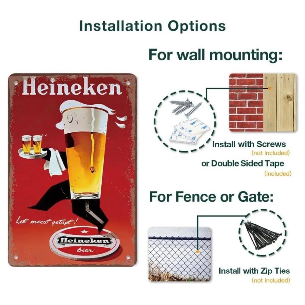 12x8 Inch  Aluminum Famous Beer Brand Poster Metal Sign Retro Belgian Dutch Beers Metal For Man Cave Bar Club Room Plaque Wall Art Decor