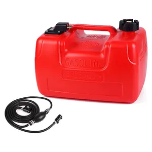 3 Gallon Portable Tank,12 L Tanks Easy-to-Carry Replacement Fueling Tank, Marine Tank, 3 Gal Marine Portable Tank Outboard Marine Boat Transfer Tank with 9.8 ft Hose, Gauge for Outboard Engine Boats, Yacht, Fishing Boat, Deck Boat
