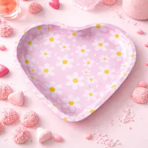 Heart Shaped Flowers Tray