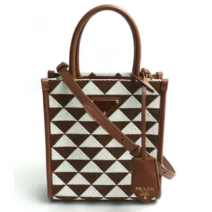 Pre-owned PRADA Nylon Shoulder Bags Symbol Embroidery Fabric 2way Mini Shoulder Bag