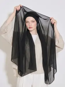 Premium Hijab Headscarf, Soft Cotton Non-Slip Cover, Adjustable Tie Strap, Ideal for Daily Prayer & Travel, Muslim Women's Fashion Accessory
