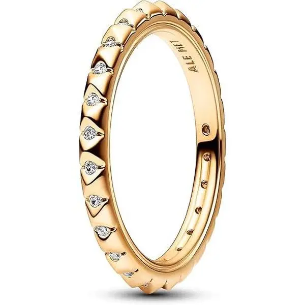 Pandora ME Pyramids Ring 14k Gold-Plated Women's Jewelry Size 52 162800C01-52