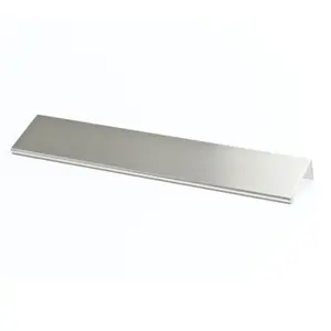 212 MAIN Bravo Series Brushed Nickel Long Center Pull Finger Door Hardware, 9 in Length