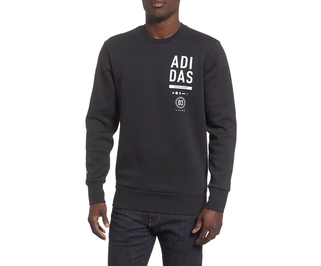 Adidas Men's Athletics International Fleece Pullover, Casual Long Sleeve Crewneck Activewear Sweatshirt, Menswear, Round Neck, Tops, Active Wear, Athletic Men's Sports Sweatshirt, Fleece Fabric