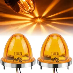 2PCS Watermelon Lights  LED Side Marker Indicator Turn Signal Brake Lamp Semi Truck Trailer Under Glow Wheel Lights For Truck