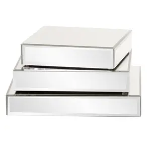 HomeRoots 401221 Mirrored Rectangular Display Platforms Picture Frames - Set of 3