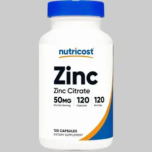 Nutricost Zinc Citrate (50 mg) 120 Capsules - Zinc Citrate Supplement for Men & Women, Vegan