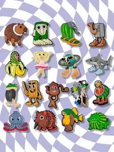 17-Piece Brain Theme DIY Decor Set, Decorative Charms, Animals, Classic Unique Design, Perfect for Shoes Bags Bracelets Party Gifts Holiday Decoration Birthday Presents, Charm Accessory