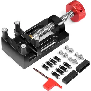 Mini Drill Press Vise with Rubber Soft Jaws, 0-2.48" Clamping Range Mini Vice Clamp for Crafts,  Making, Modeling and Repairs, Precision  Small Vise for Small Projects