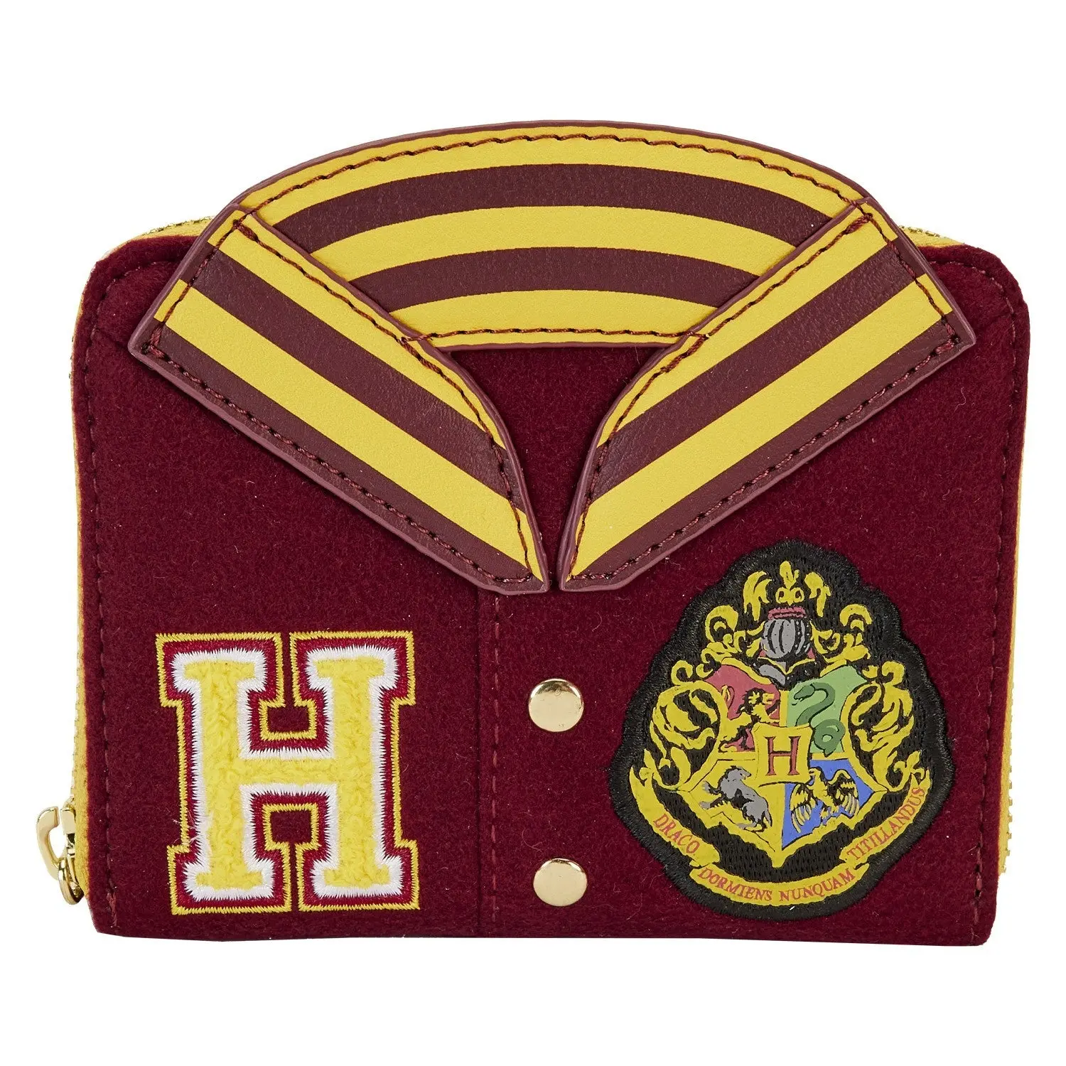 Harry Potter Hogwarts Crest Varsity Jacket Zip Around Wallet