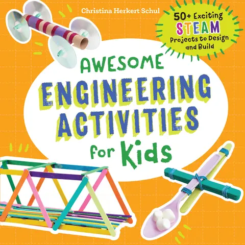 Used Children's Book - Christina Schul Interactive Learning Paperback, 50+ STEAM Projects (Science, Engineering, Math) for Ages 5-10 Preschool Logical Thinkers, Preschool Activity Book for Anytime Learning