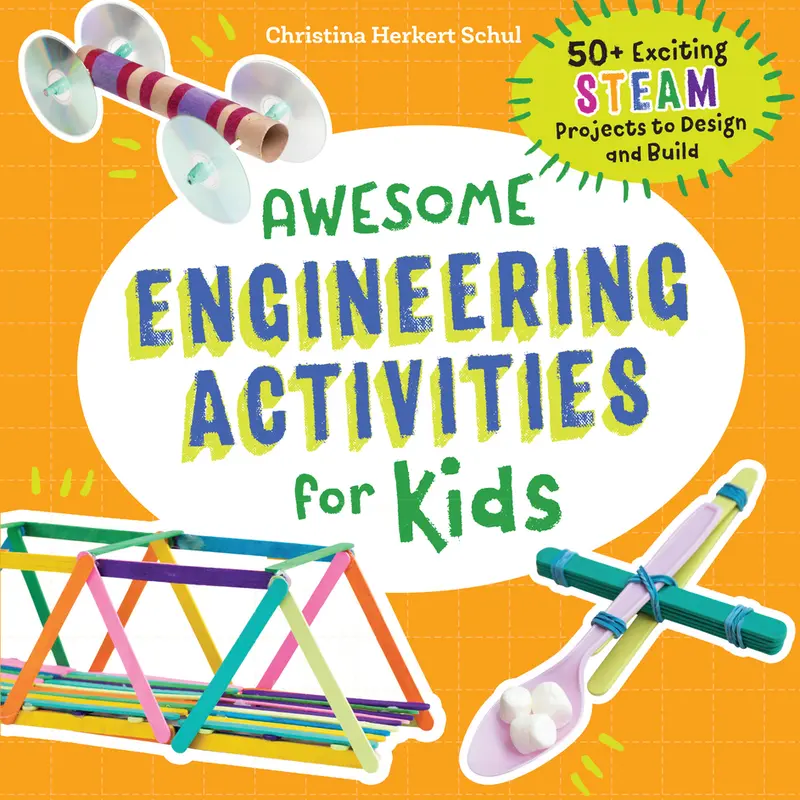 Used Children's Book - Christina Schul Interactive Learning Paperback, 50+ STEAM Projects (Science, Engineering, Math) for Ages 5-10 Preschool Logical Thinkers, Preschool Activity Book for Anytime Learning