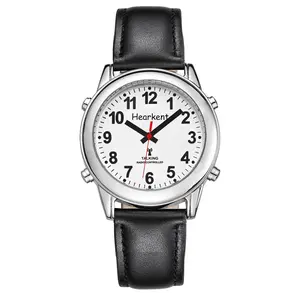 Atomic American English Talking Watch Speaks Clear and Loud Time, Date and Alarm time Stretch Band is Best Gift for Senior,Visually impaired, or Blind People
