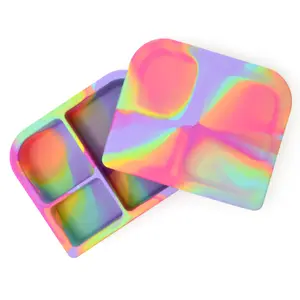 PrimaStella Unbreakable Silicone Bento Box - Leak-Proof Lunch Box for Kids and Adults