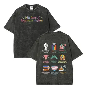 Unisex Human Rights Equality Vintage Washed T-Shirt  – Social Justice Activist Graphic Tee