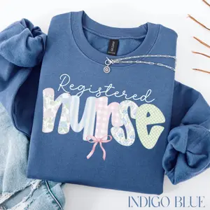 Registered Nurse Sweatshirt, RN Graduation Gift, Coquette Bow RN Nurse Crewneck