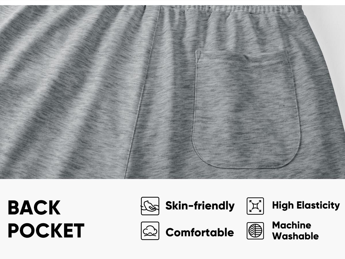 JMIERR 2026 Men's Baggy Sweat Shorts Lightweight Under Knee Casual Drawstring Y2K Shorts Loose Fit Gym Shorts