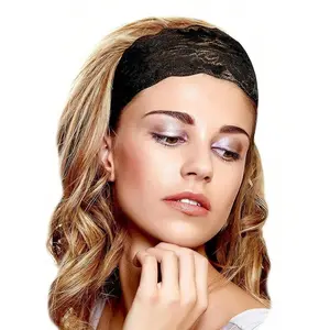 White Floral Lace Headband For Women Accessories For Women Stretchy Vintage Lace Scallop Edge Make Up Headband Hairband (White Fancy Floral)Halloween