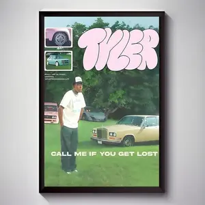 2D 1pc of Frameless Artwork. If You Get Lost, Call Me. Hip-Hop Album Canvas Print Poster, Stylish Wall Decoration, Unique Creative Wall Art Decor for Living Room, Bedroom, Office, Dining Room, Bar Wall Decor. Waterproof, Printed, Artwork, Perfect Gift And