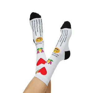 Empirical Grace Pain Relief Acupressure Sock Guide - Unisex Regular Fit, Ribbed Tube, Cushioned Bottoms, 95% Polyester 5% Spandex, Sublimated Print, High-Quality Socks for Daily Use