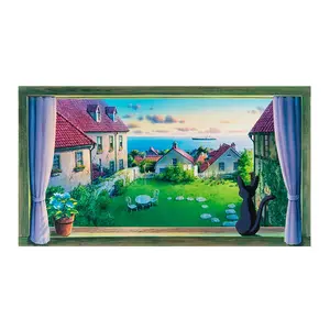 Kikis Delivery Service Art Print, Studio Ghibli Inspired, Anime Wall Art, Hayao Miyazaki - POSTER NO FRAME