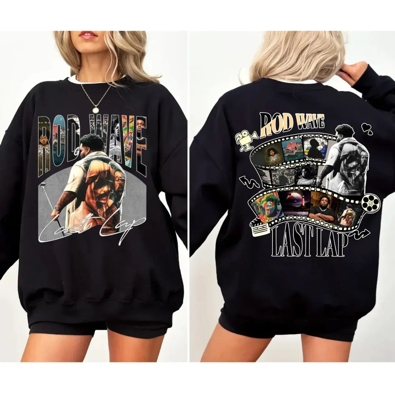 Rod Wavee Last Lap Two Sides Tshirt Sweatshirt Hoodie, Rod Wave 2024, Hip Hop Concert Shirt, Hiphop Birthday, Unisex Sweater Pullover Tee