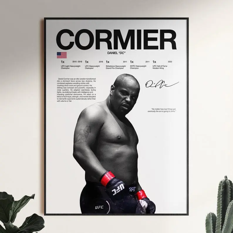 Daniel DC Cormier Poster, UFC Wall Print, MMA Wall Print, Fighter Poster, Gym Poster, ufc Fan Room Decor, Gift for Him, ufc Champion