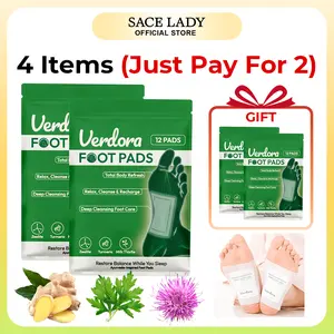 Natural Herbal Foot Pads, Bamboo Vinegar Ginger Foot Care Patches, Adhesive Sheets