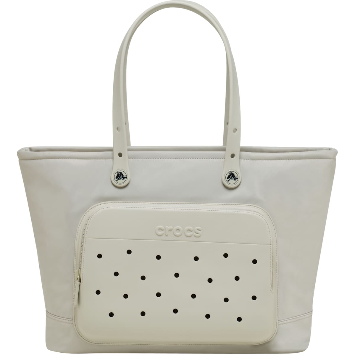 Crocs Classic Medium Nylon Tote Bag, Shoulder Bag, Beach Bag, Accessorize with Bag Charms and Jibbitz Charms