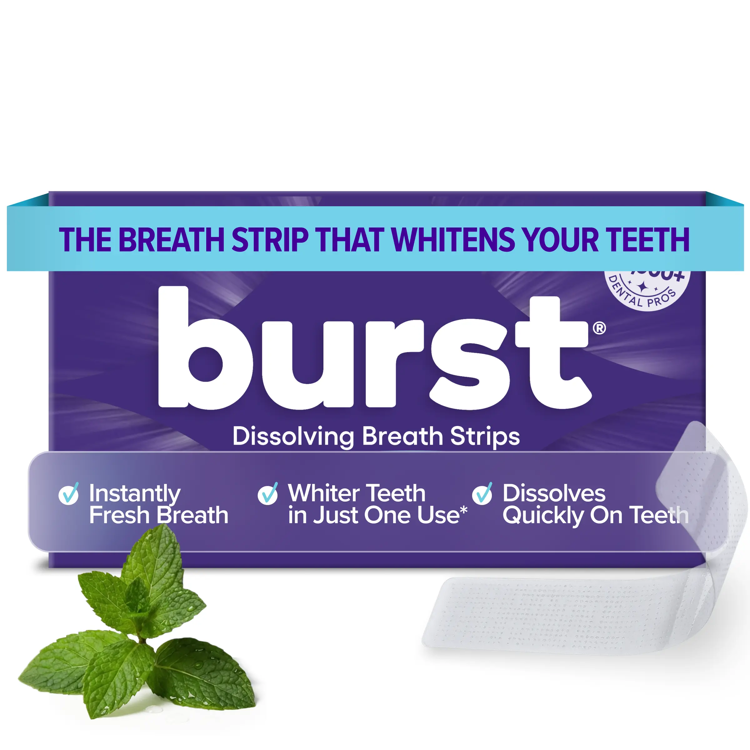 BURST Dissolving Breath Strips - 10 Fast-Dissolving Strips for Instant Bad Breath Relief - Vegan & Cruelty-Free Formula BURST Dissolving Breath Strips - 10 Fast-Dissolving Strips for Instant Bad Breath Relief - Vegan & Cruelty-Free Formula