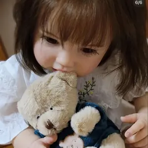 24inch Realistic Newborn Doll Soft Body Plush Toy for Birthday Christmas Halloween Gifts Stuffed Animals Gorgeous Doll Soft Dolls