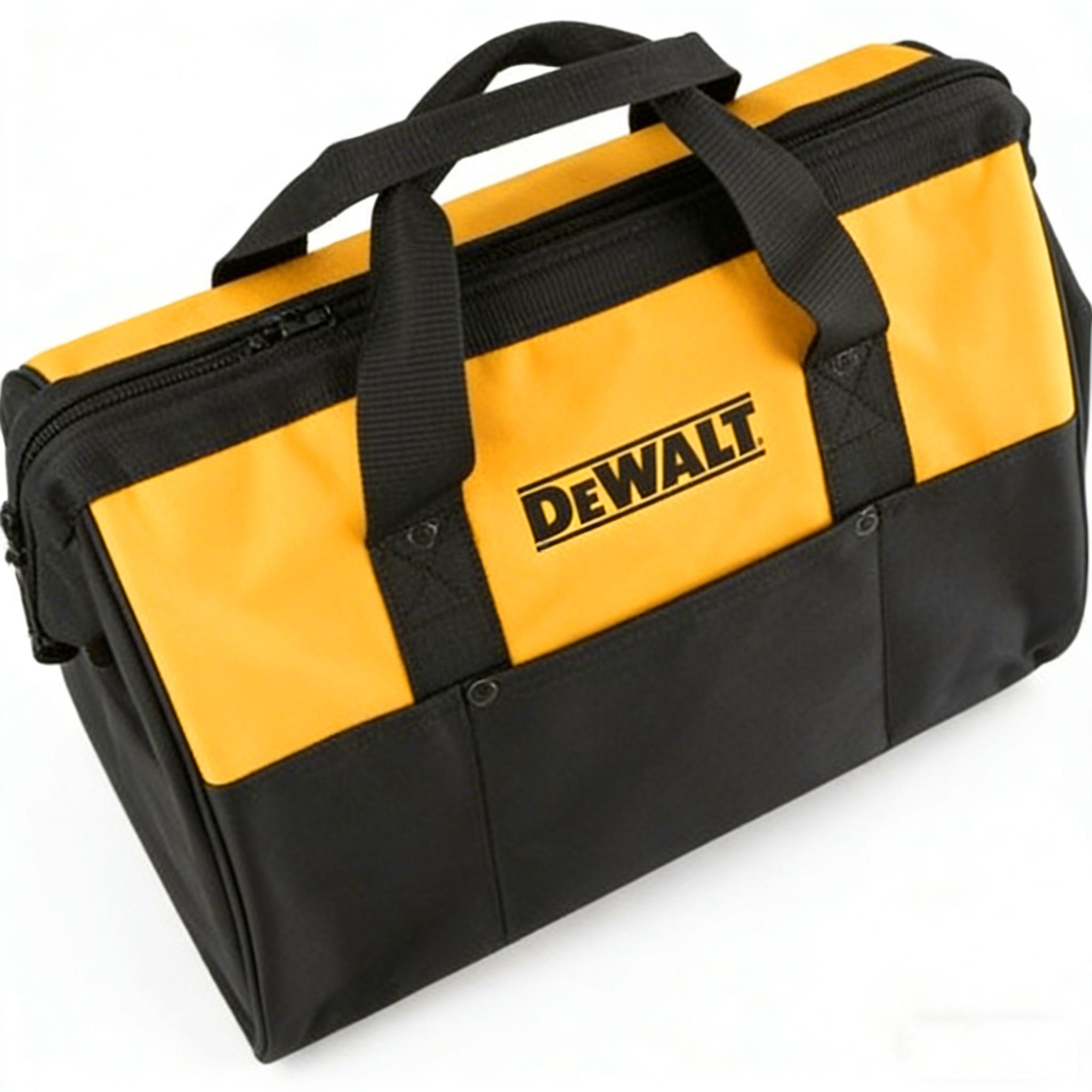 DeWalt 2.0 15-inch Jobsite Tool Bag with Multiple Pockets, Waterproof Base, 1680D Durable Fabric, Vertical Storage, For Contractors And Construction Workers, Stackable With ToughSystem 2.0, Tool Storage Bag