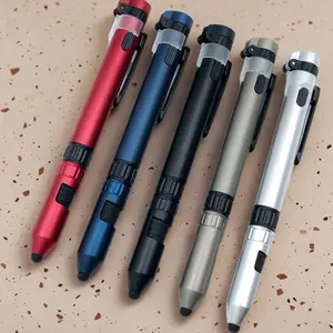 6-In-1 Multi-Purpose Tool Pen Compass Outdoor Emergency Survival Kit, Portable Writing & Drawing Pen for Hiking Camping Adventures Survival Equipment Set