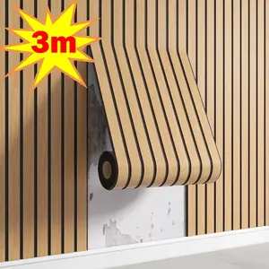 3D Wood Grain Wall Panels Peel and Stick - Fashionable Waterproof Wallpaper, Easy DIY Ceiling and Living Room Self-adhesive Wall Panels, Ceiling Panels, Partition Wal