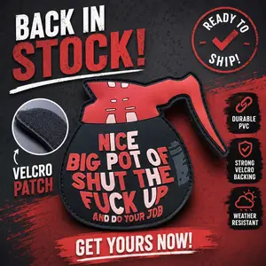 Coffee PVC Velcro Patch